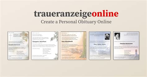 Obituaries Germany – traueranzeigeonline.de